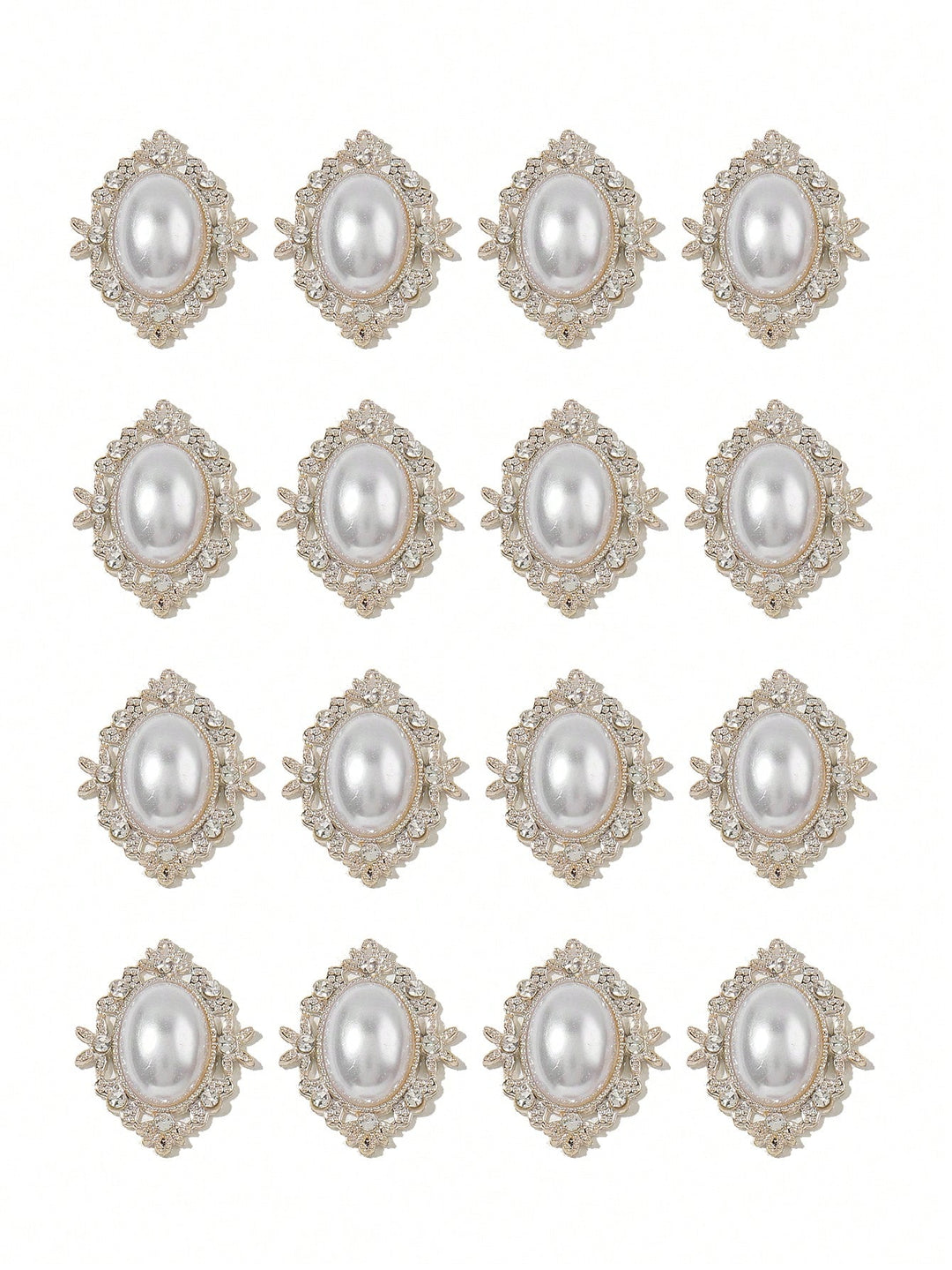 Accesoriu diy pentru bijuterii cu strasuri SHEIN, alb