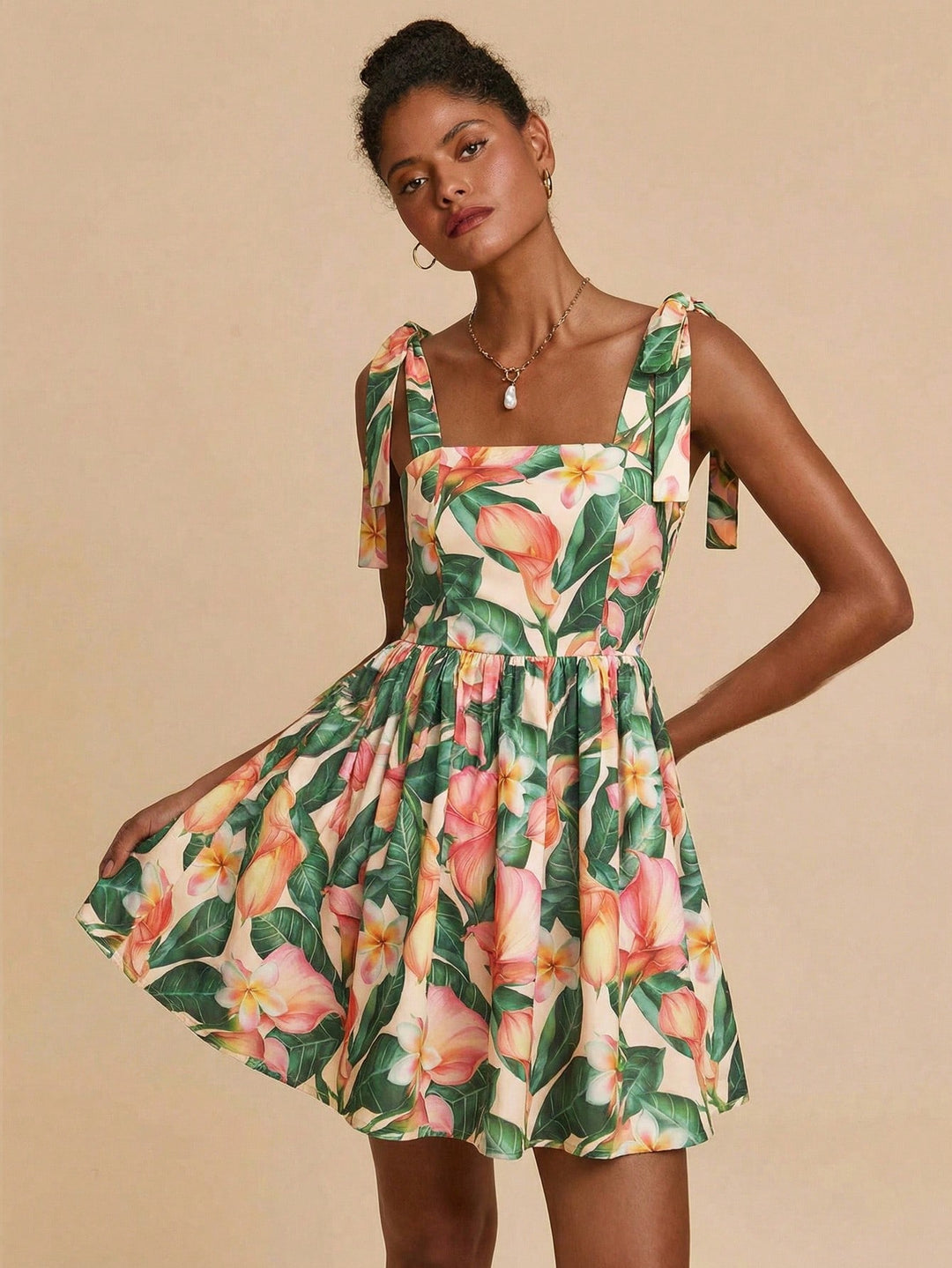 Rochie mini SHEIN, bej