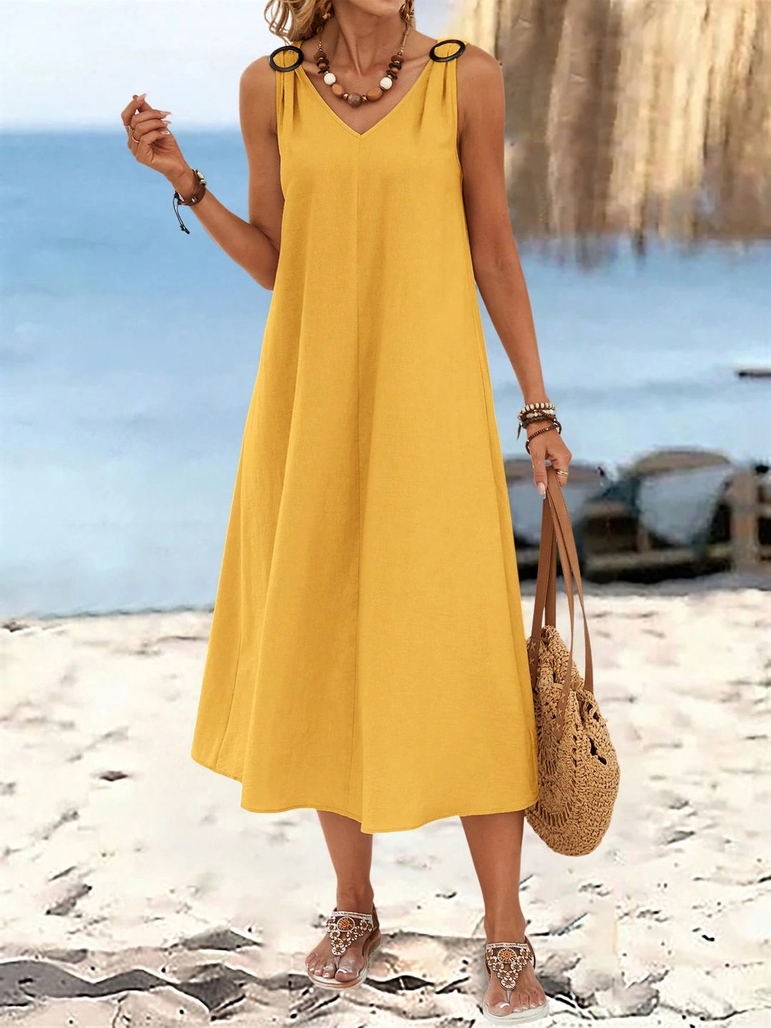 Rochie maxi SHEIN, galben