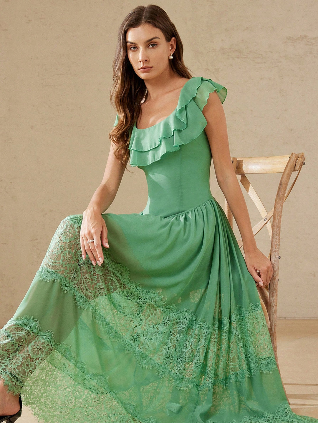 Rochie maxi SHEIN, verde