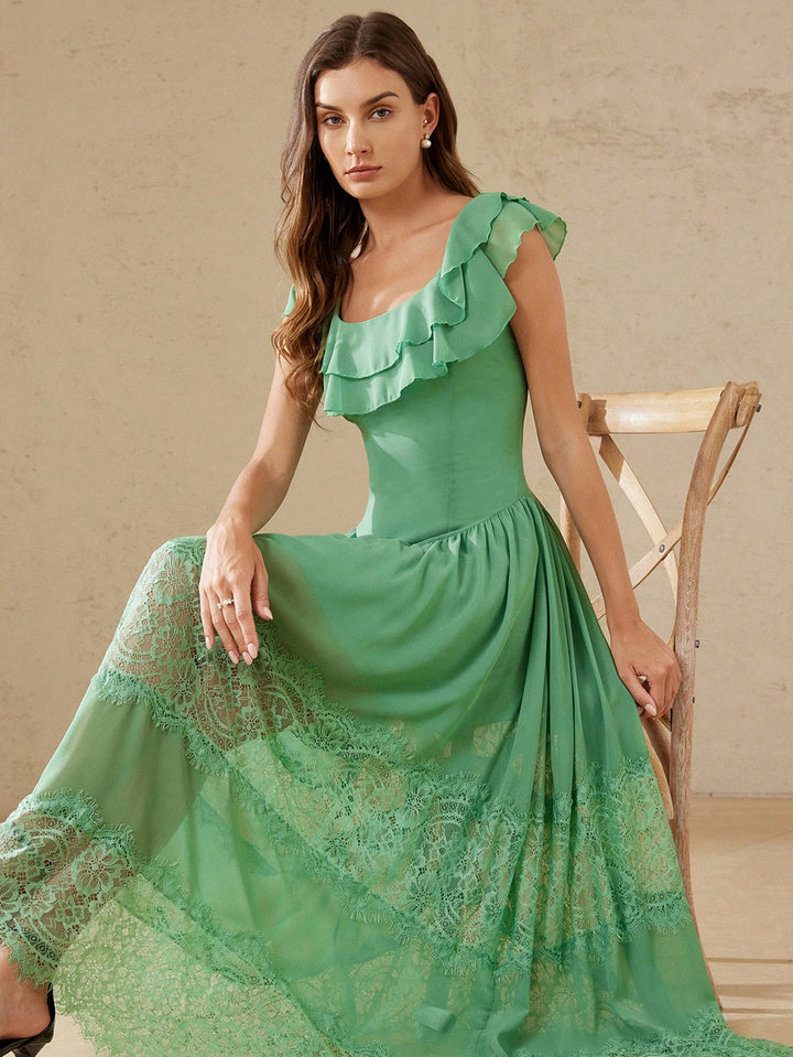 Rochie maxi SHEIN, verde
