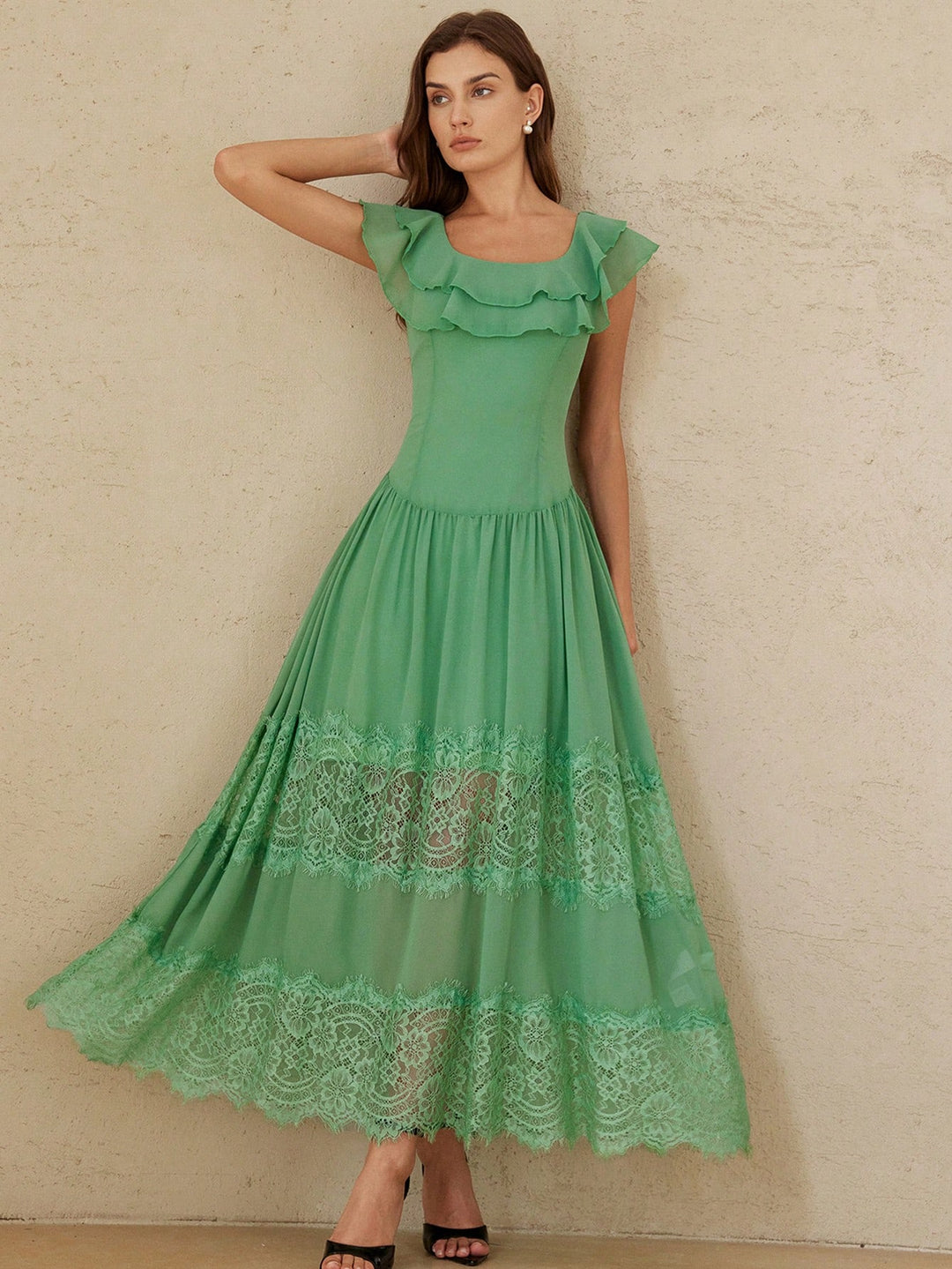 Rochie maxi SHEIN, verde