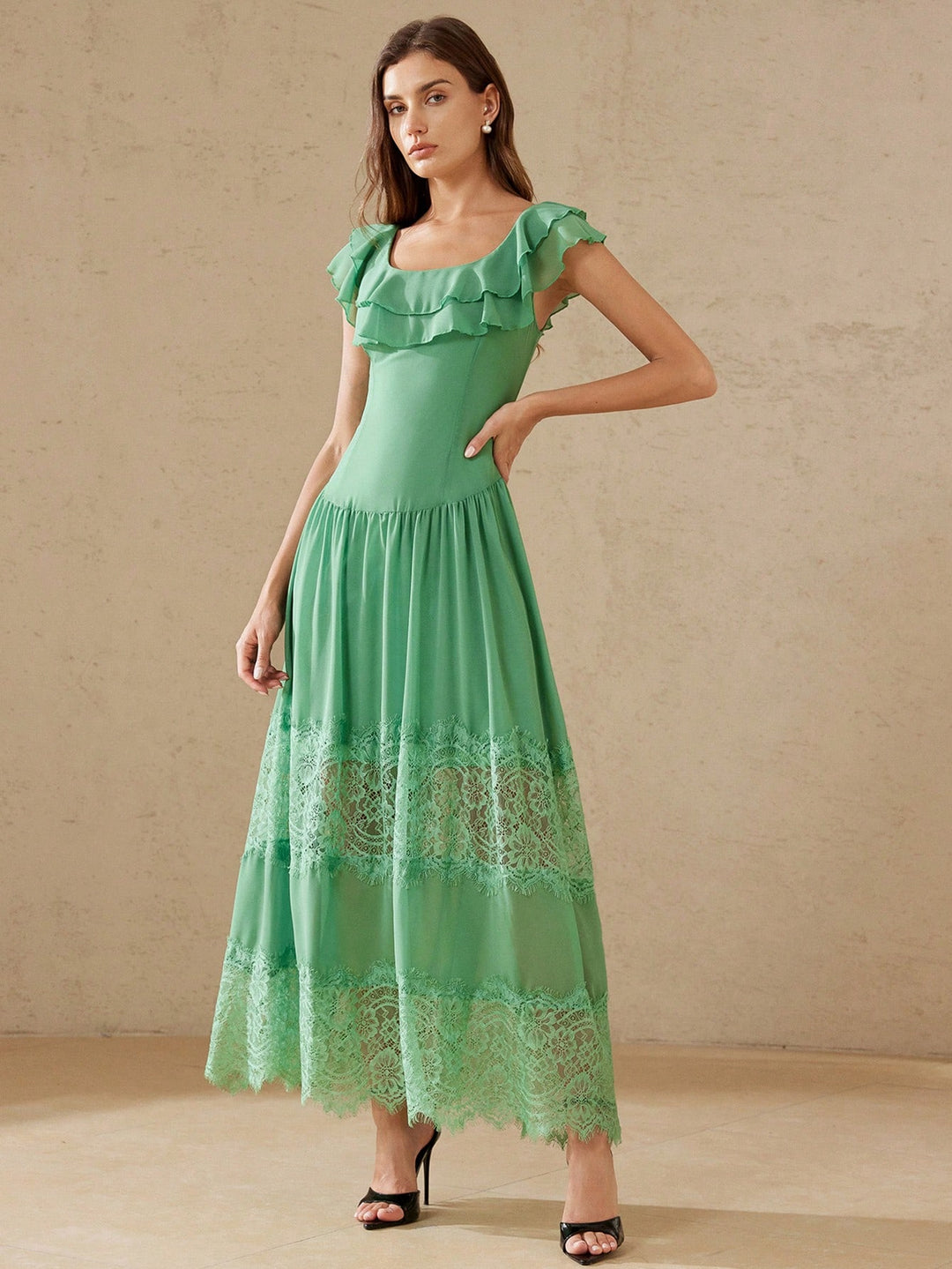 Rochie maxi SHEIN, verde