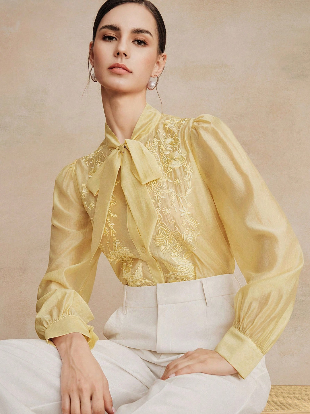 Bluza elegantă SHEIN, galben