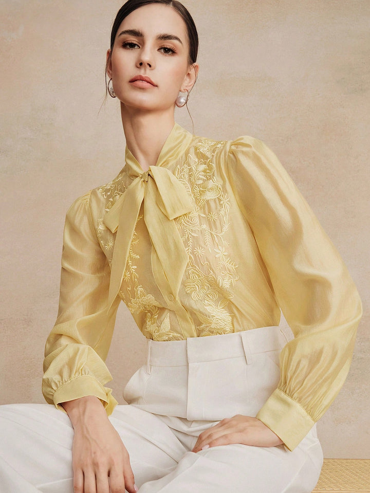 Bluza elegantă SHEIN, galben