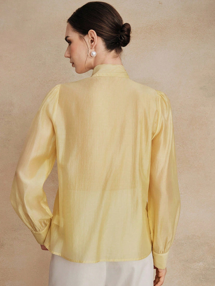 Bluza elegantă SHEIN, galben