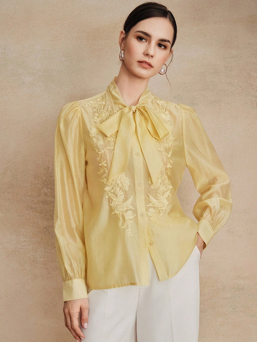 Bluza elegantă SHEIN, galben