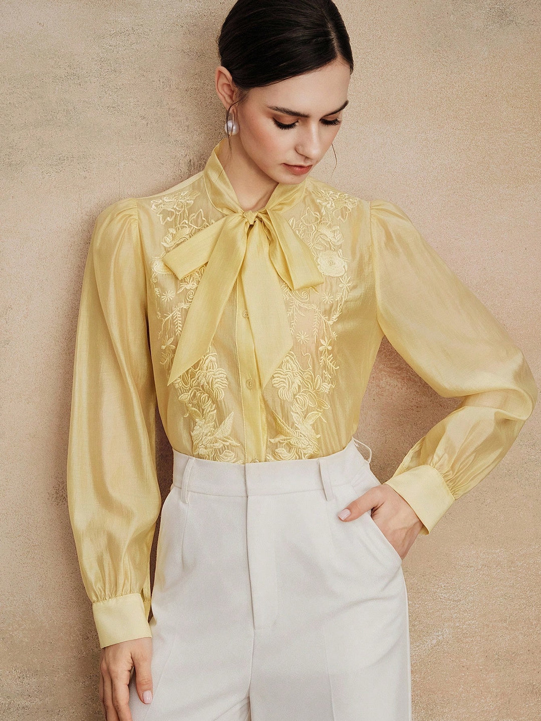 Bluza elegantă SHEIN, galben