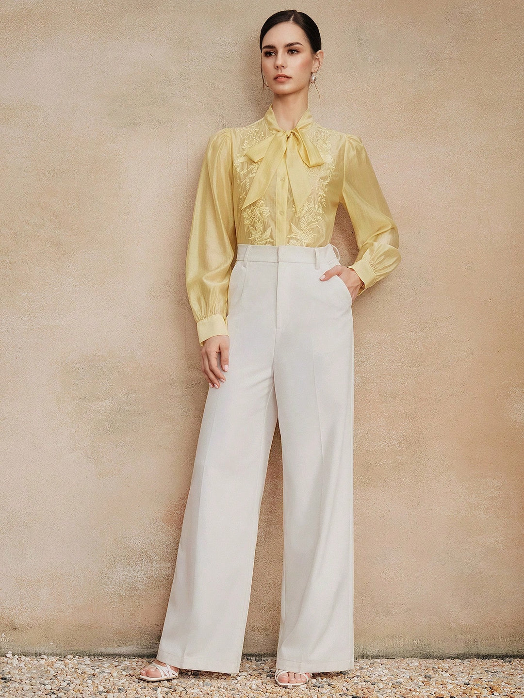 Bluza elegantă SHEIN, galben