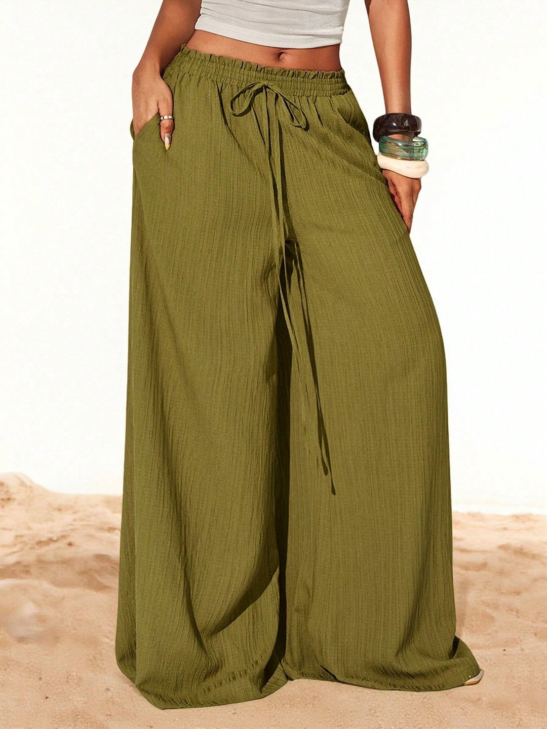 Pantaloni SHEIN, verde