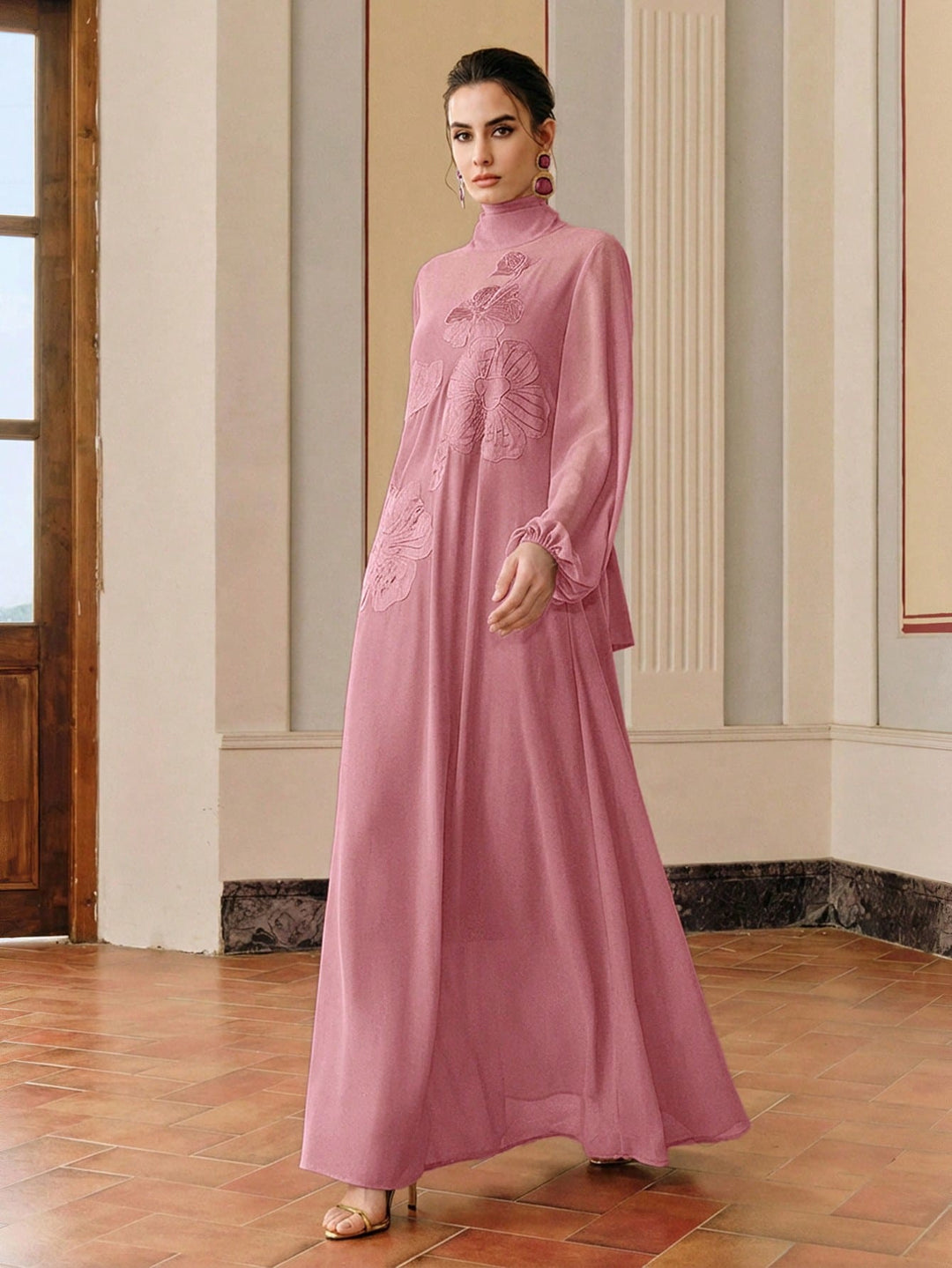 Rochie maxi SHEIN, roz
