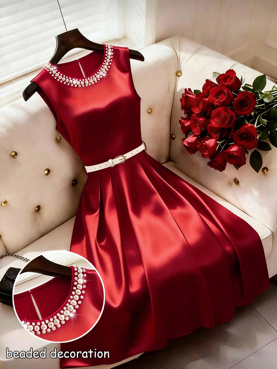 Rochie midi SHEIN, roșu