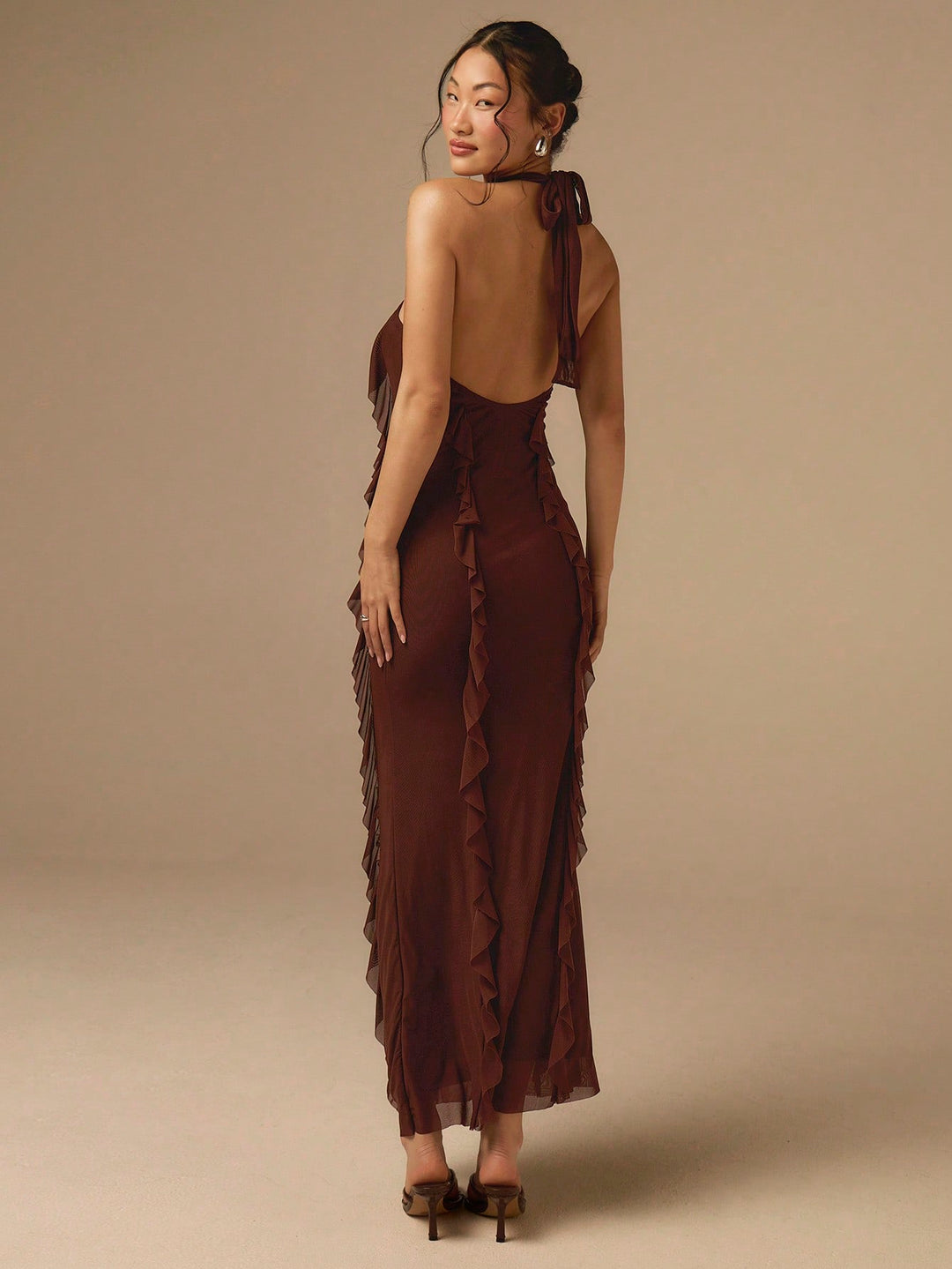 SHEIN maxi ruha, barna