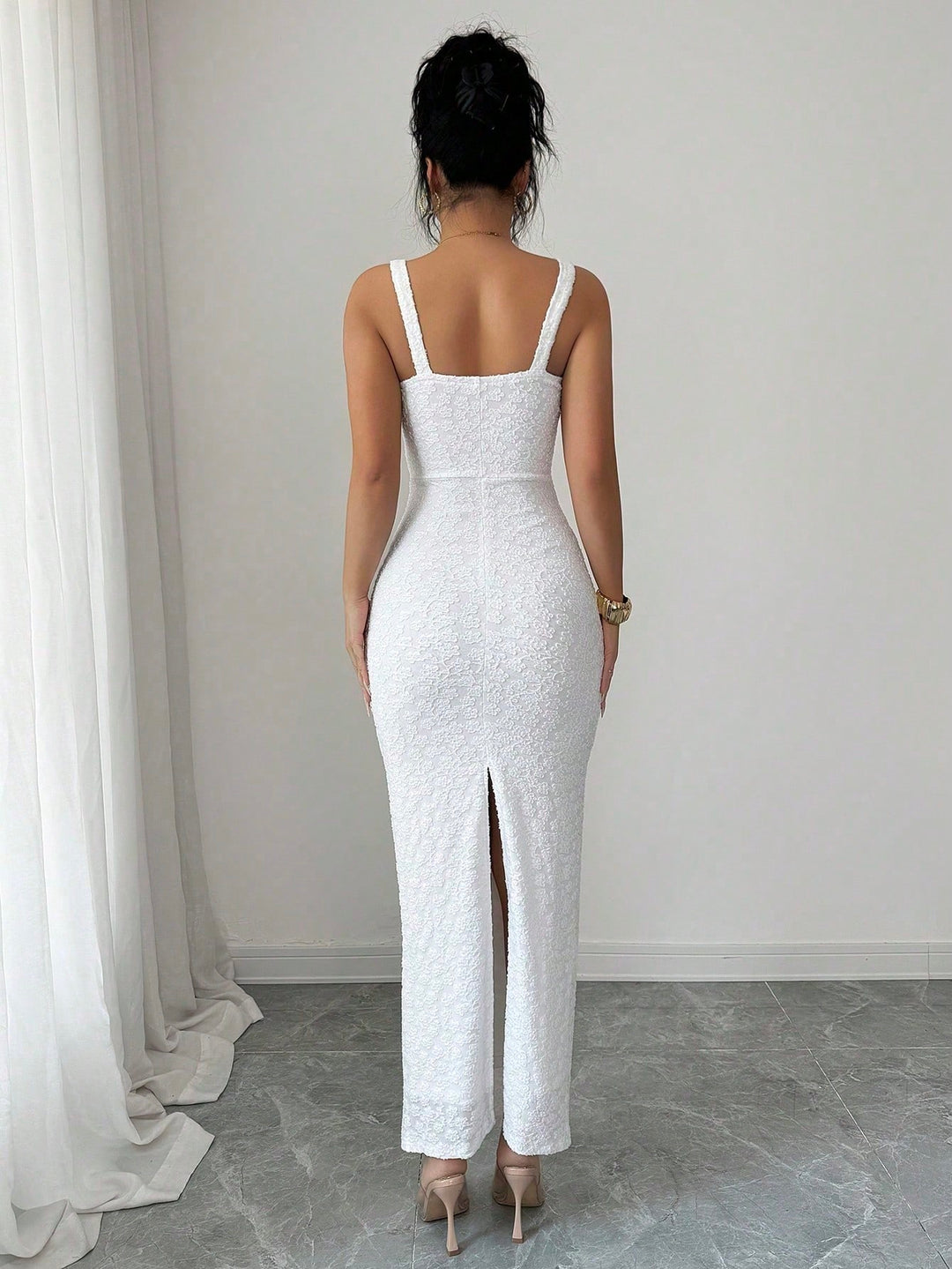 Rochie maxi SHEIN, alb