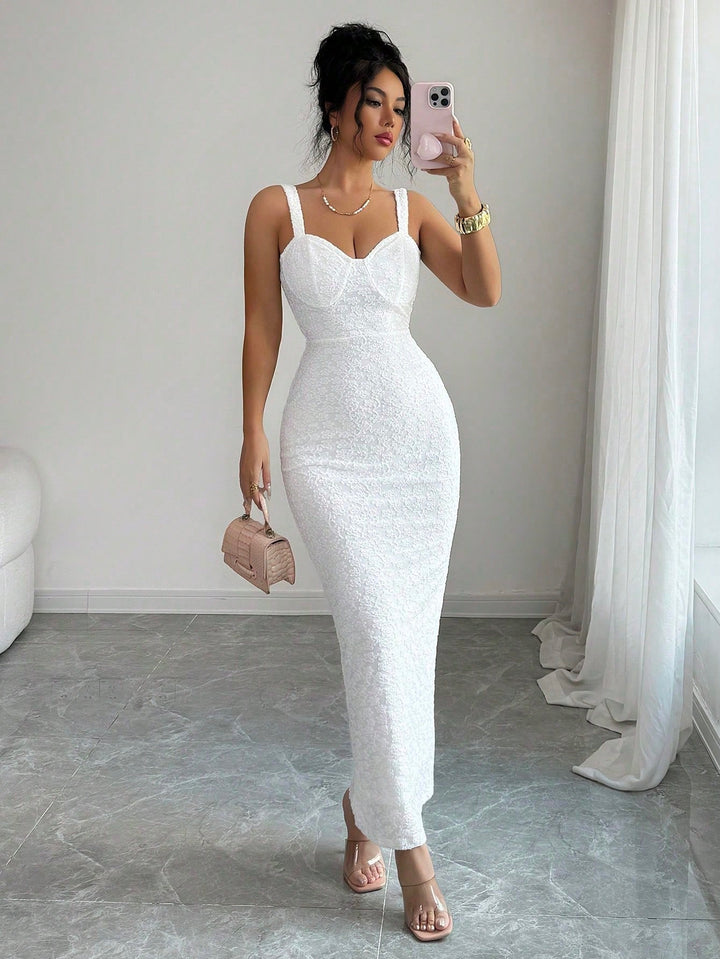 Rochie maxi SHEIN, alb