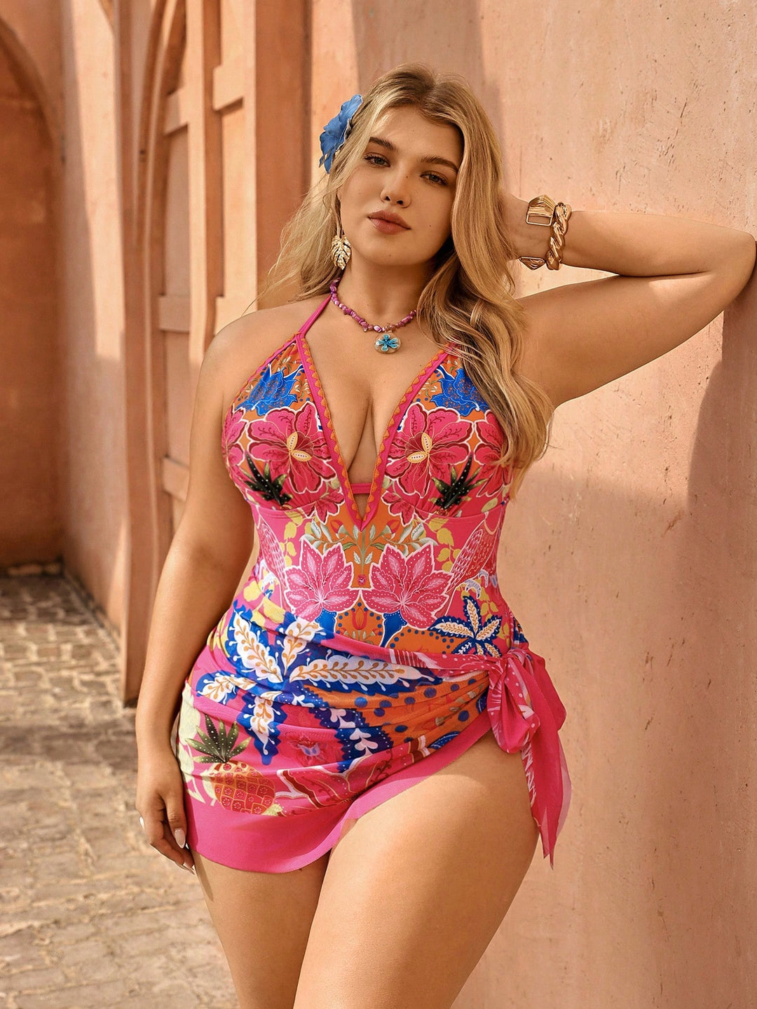Costum de baie SHEIN, mix culori