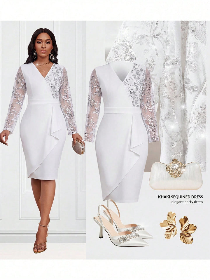 Rochie midi SHEIN, alb