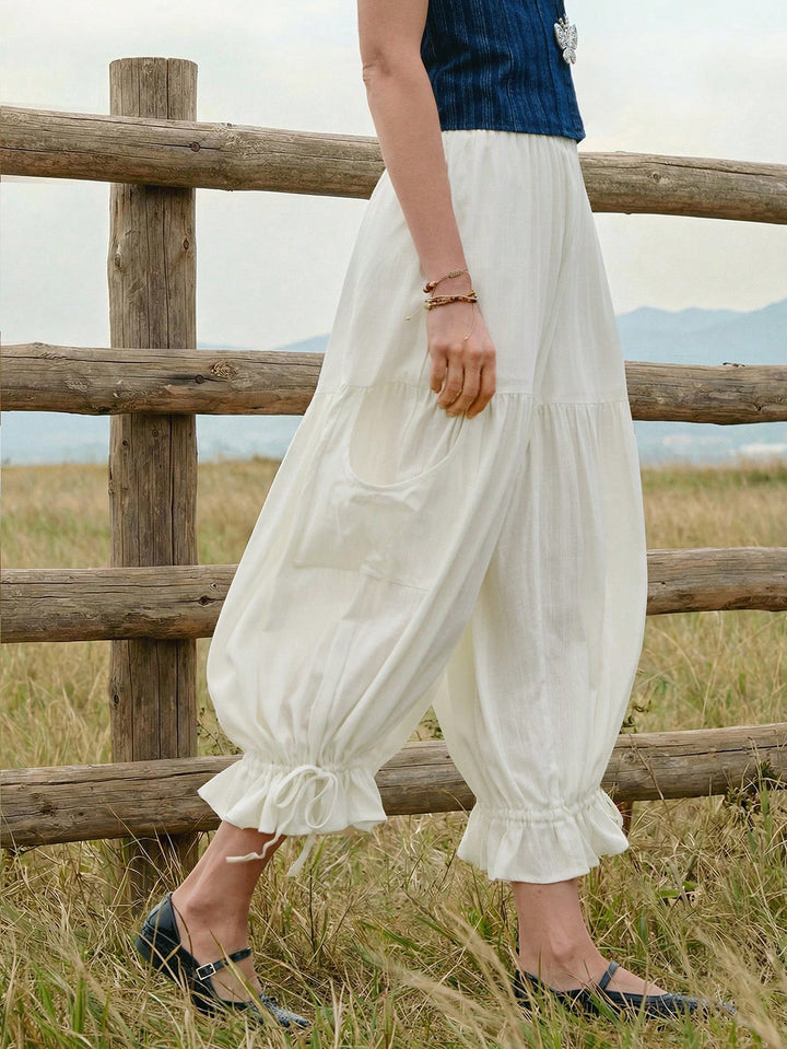Pantaloni SHEIN, alb