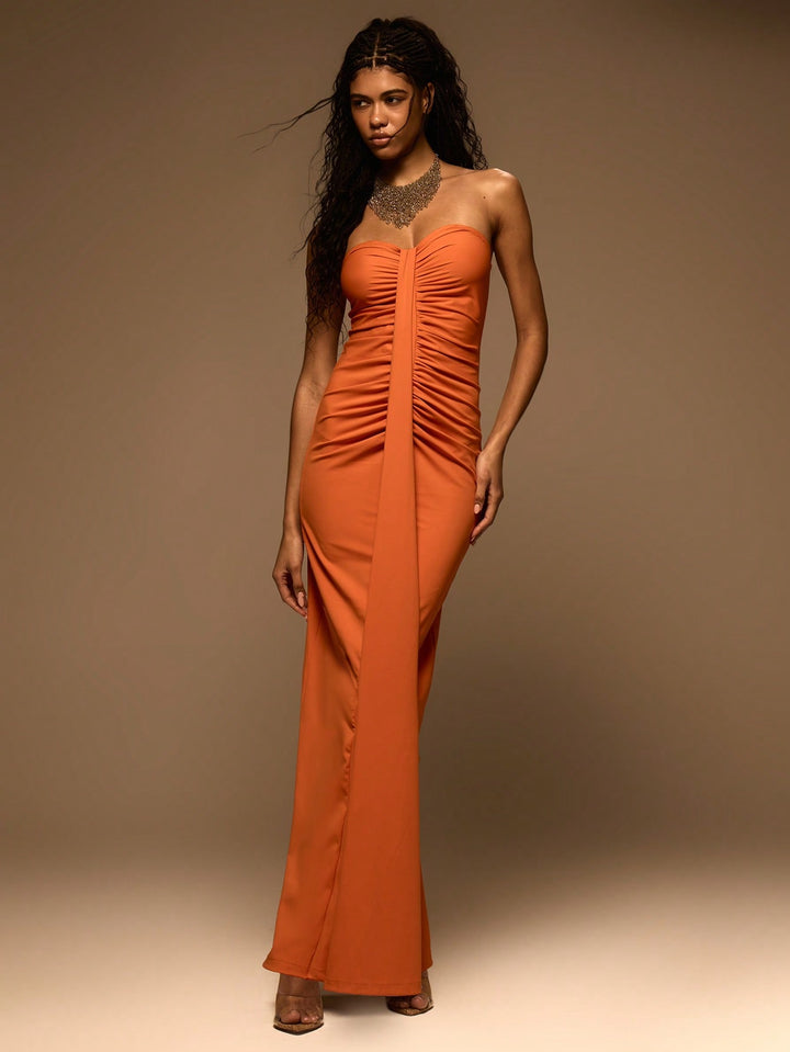 Rochie maxi SHEIN, portocaliu