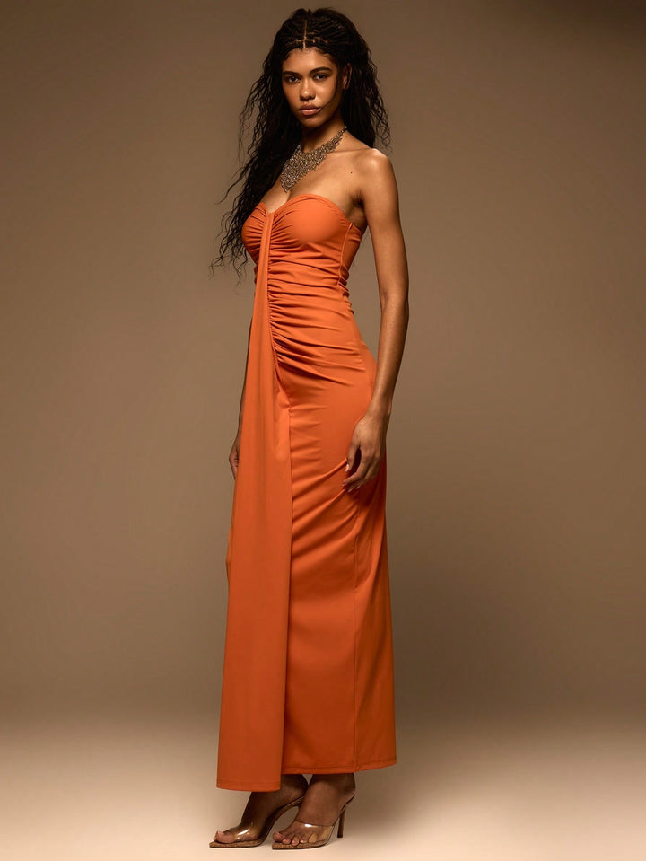 Rochie maxi SHEIN, portocaliu