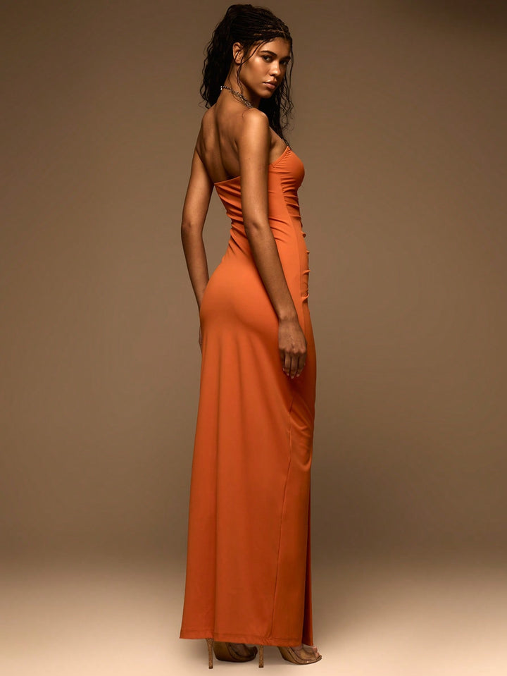 Rochie maxi SHEIN, portocaliu