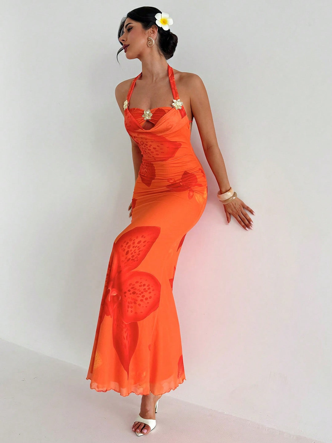 Rochie maxi SHEIN, mix culori