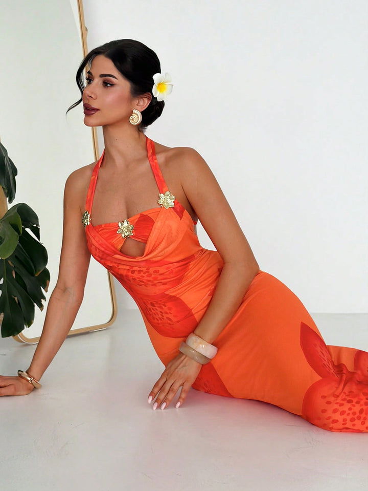 Rochie maxi SHEIN, mix culori