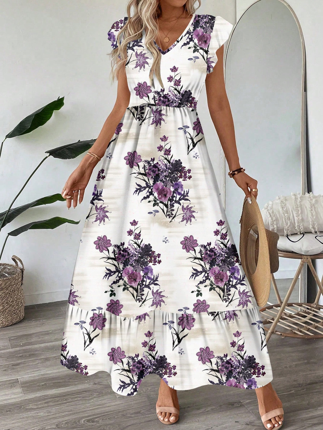 Rochie maxi SHEIN, mix culori