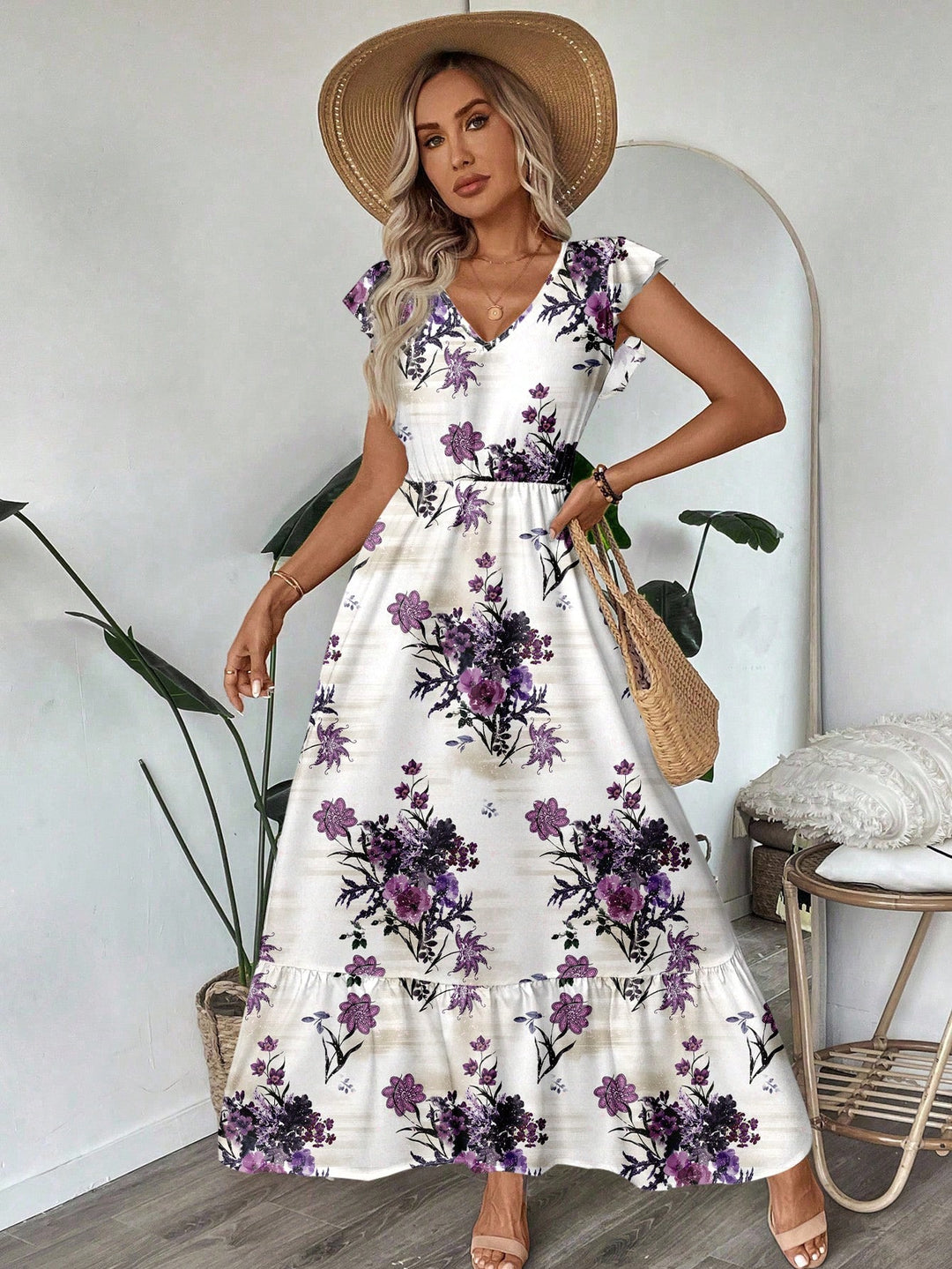 Rochie maxi SHEIN, mix culori