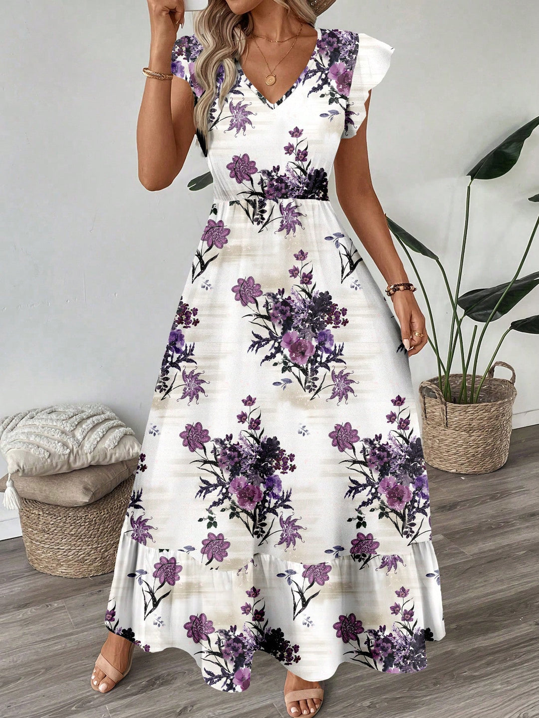 Rochie maxi SHEIN, mix culori