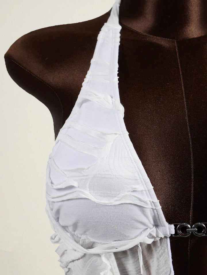 Costum de baie SHEIN, alb