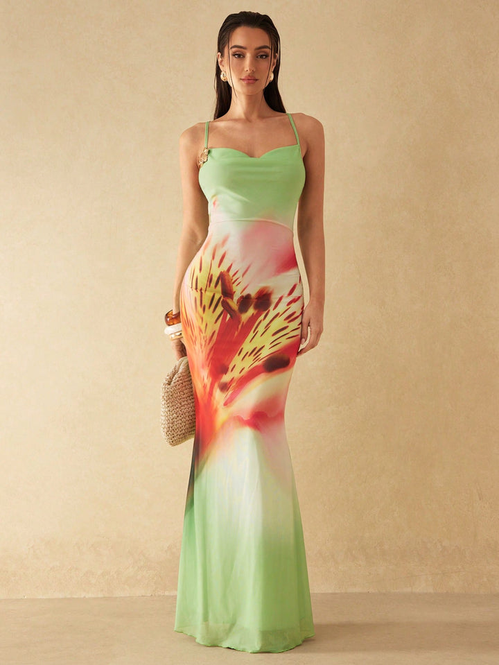 Rochie maxi SHEIN, verde