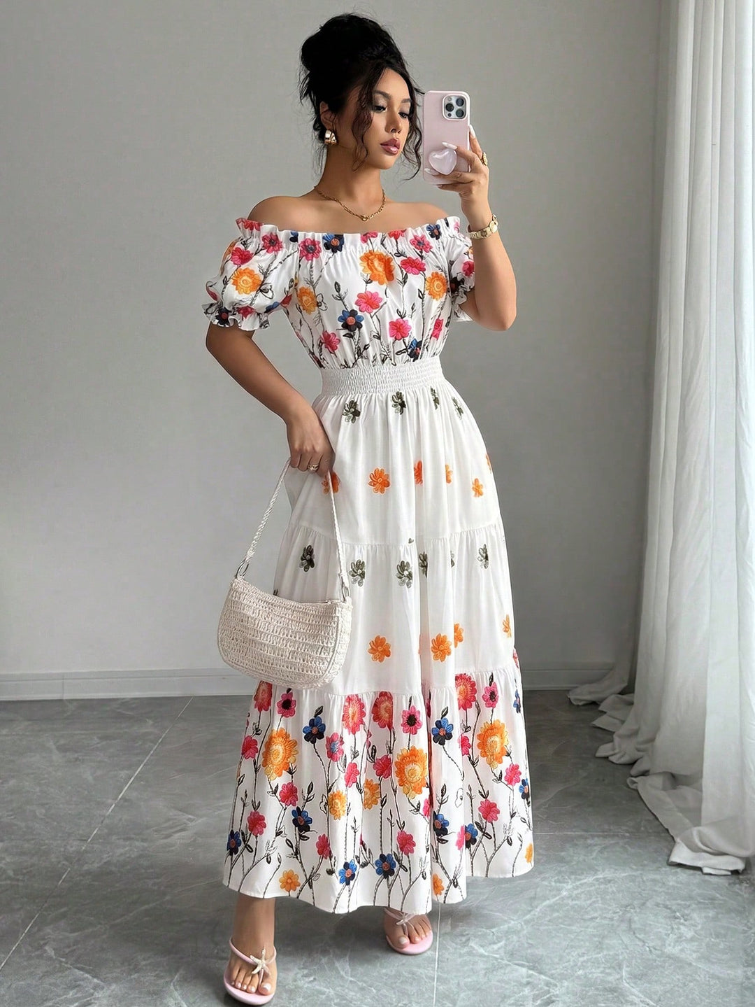 Rochie maxi SHEIN, mix culori