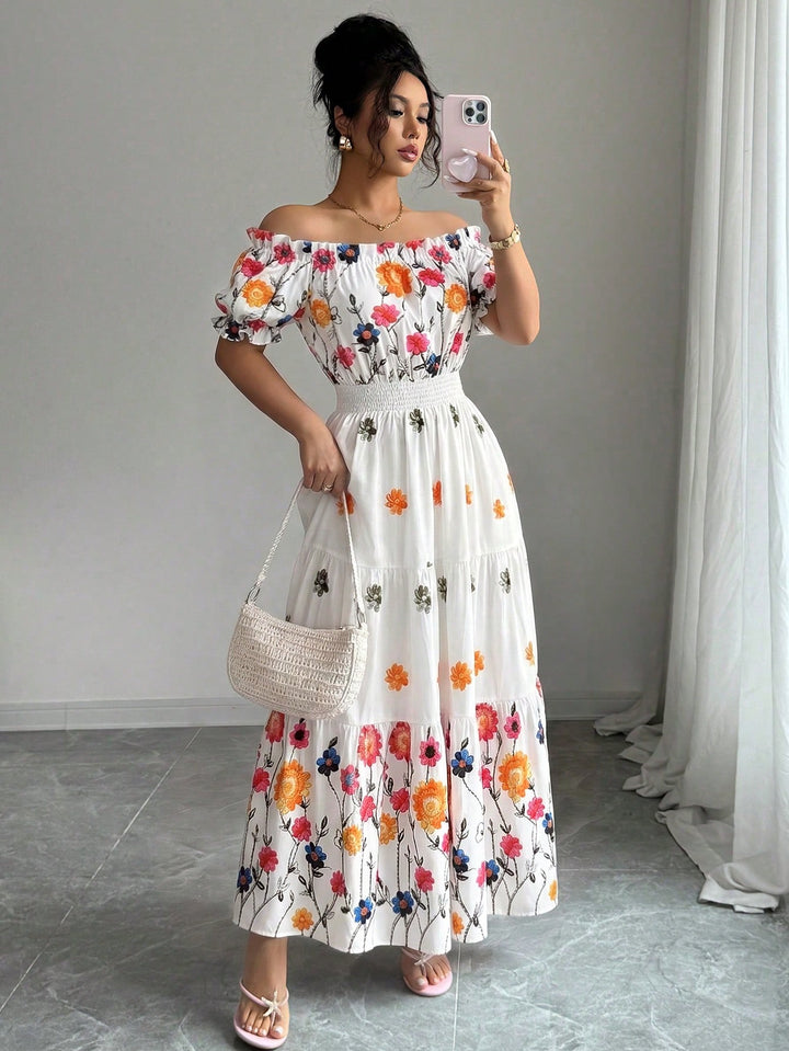 Rochie maxi SHEIN, mix culori