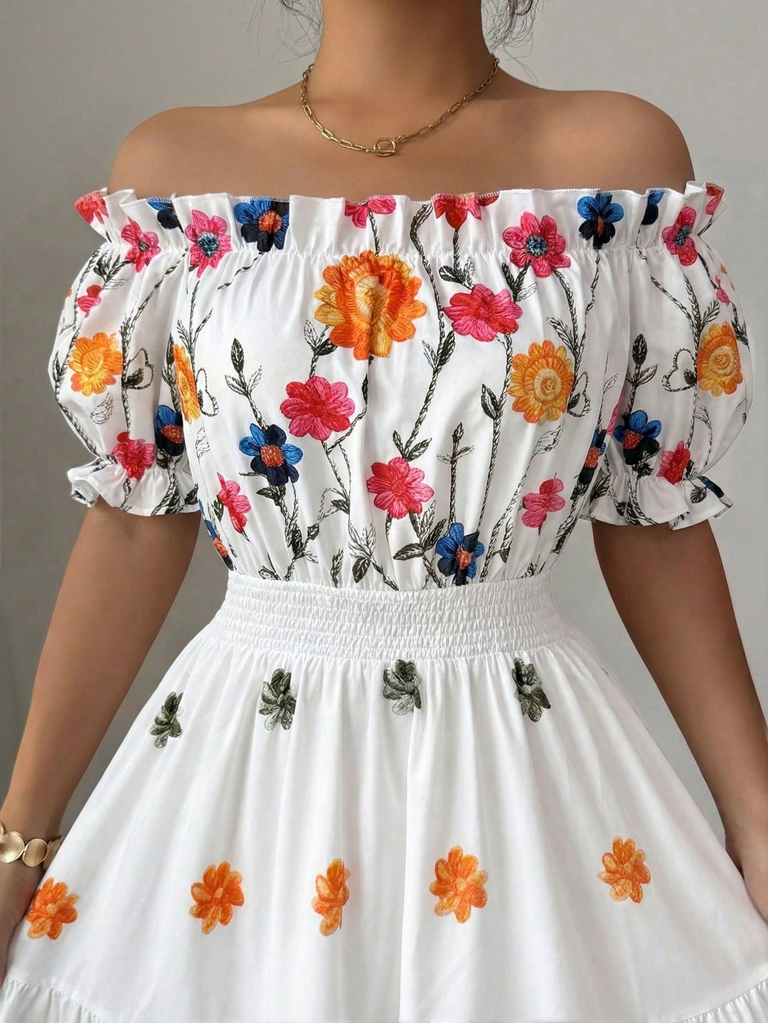 Rochie maxi SHEIN, mix culori