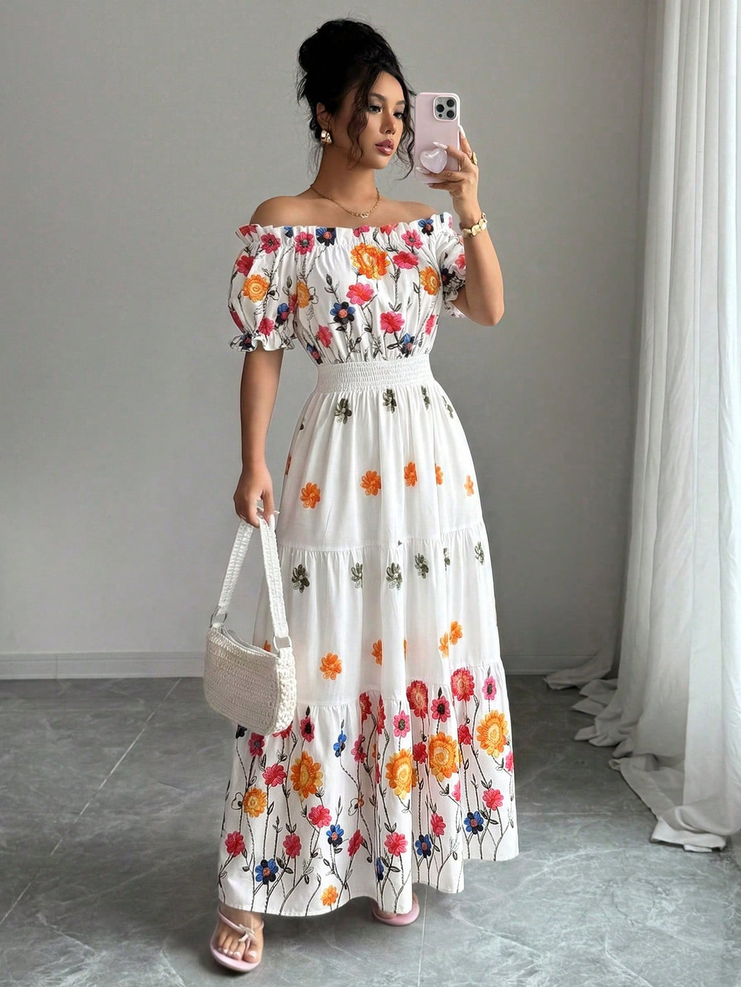 Rochie maxi SHEIN, mix culori