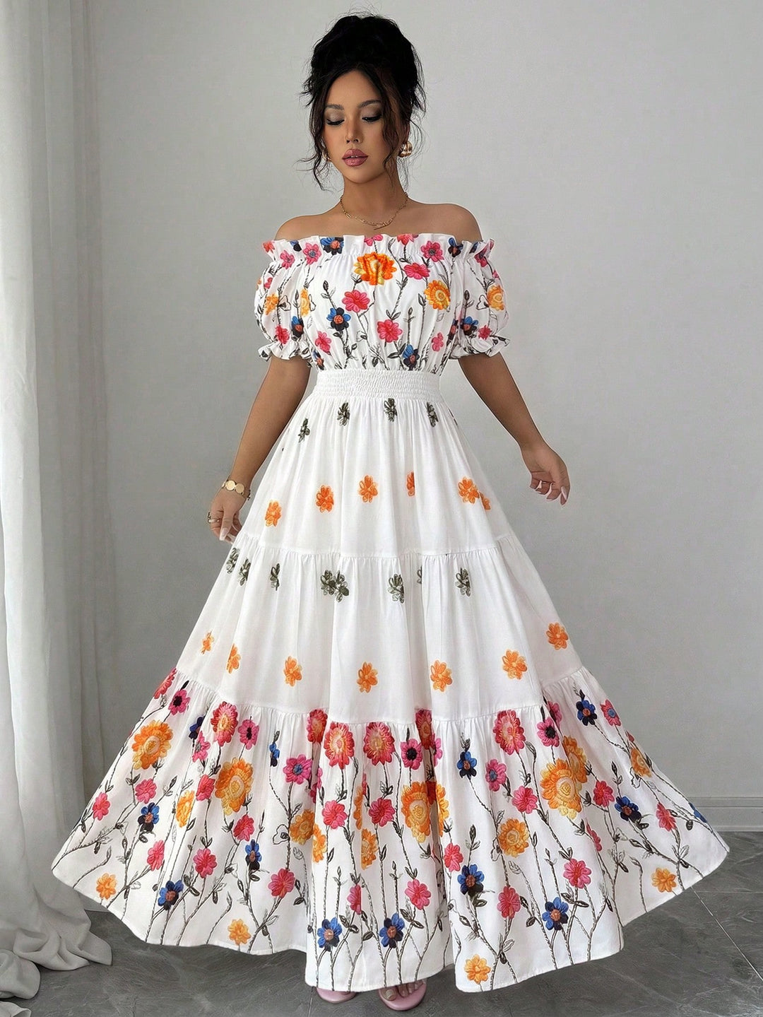 Rochie maxi SHEIN, mix culori