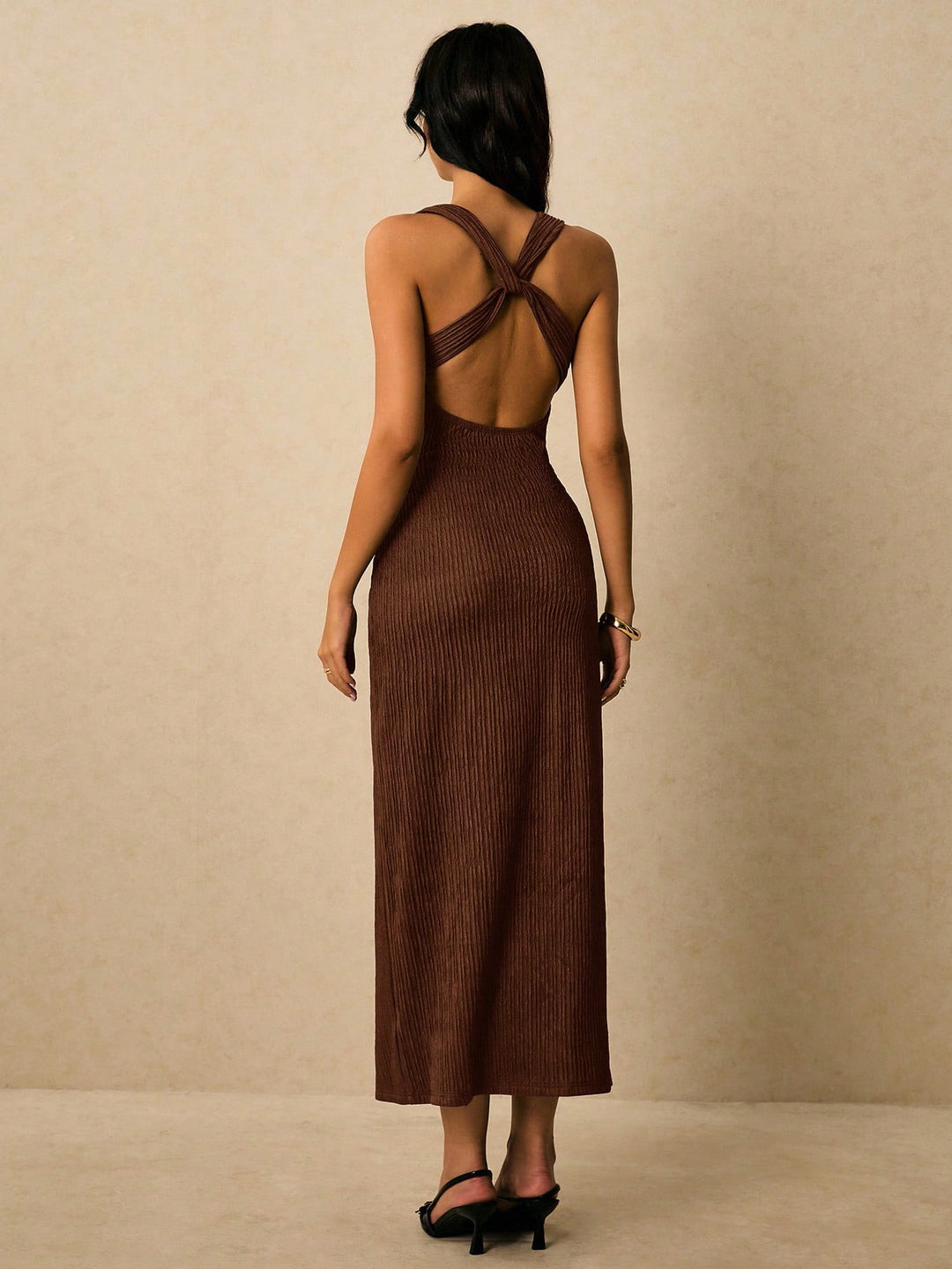 Rochie maxi SHEIN, maro