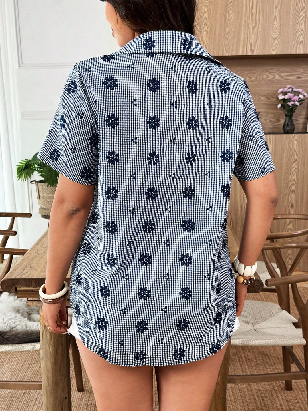 SHEIN blúz, kék