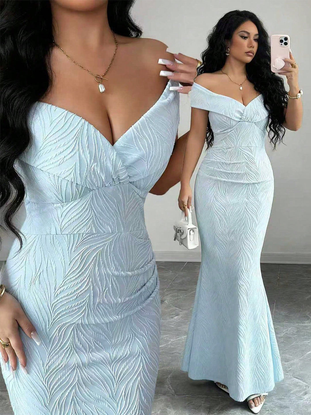 Rochie maxi SHEIN, albastru