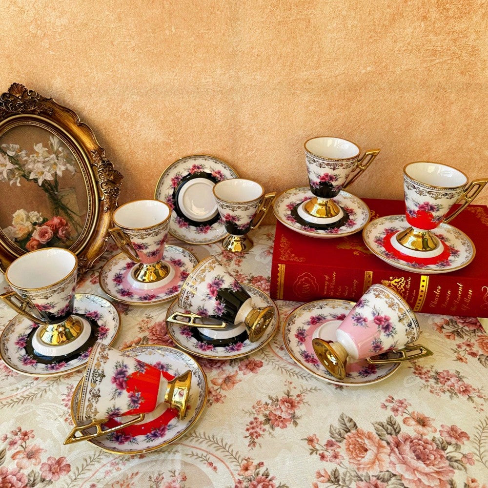 Set cești cafea SHEIN, mix culori