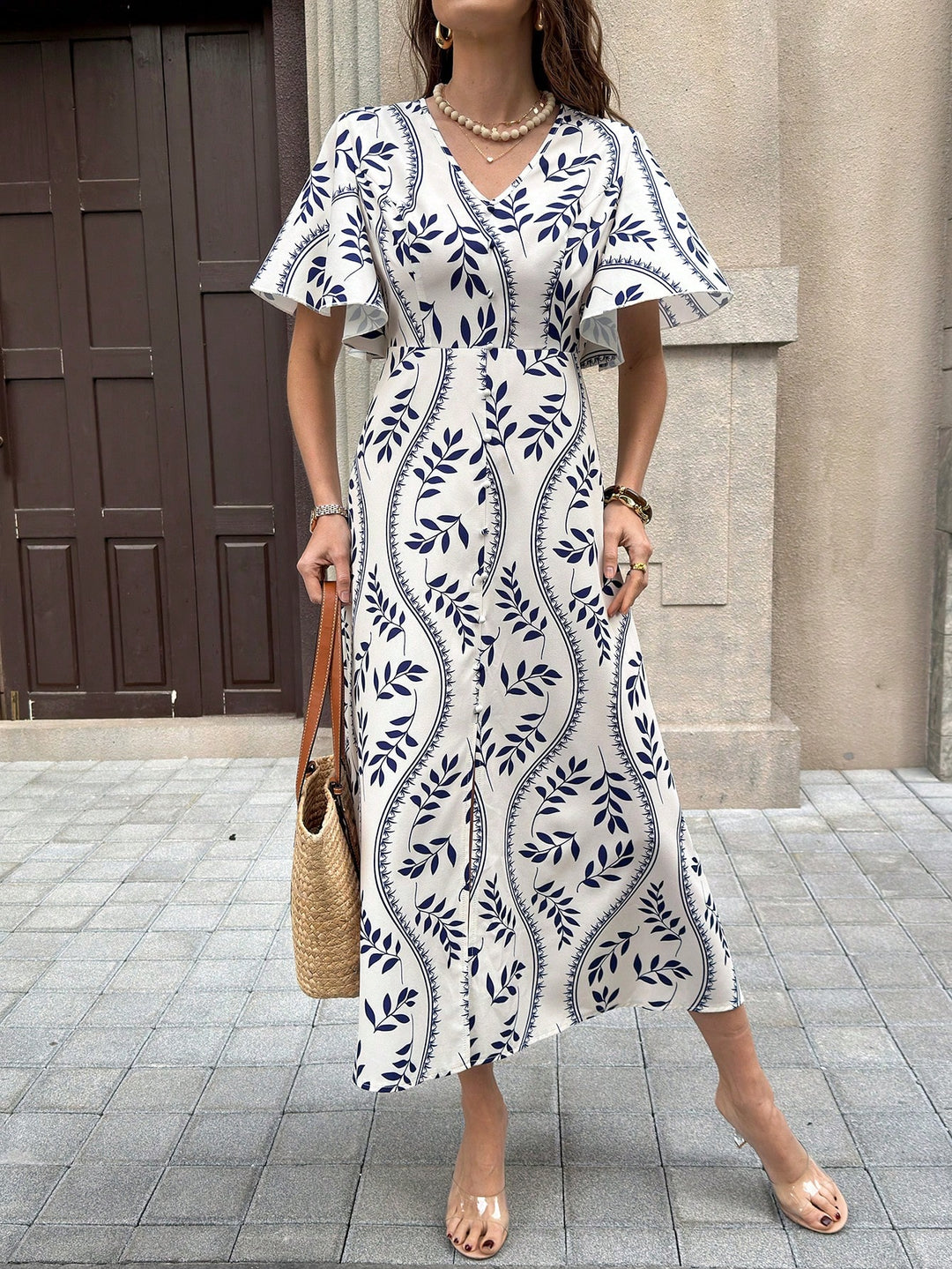 SHEIN maxi ruha, bézs