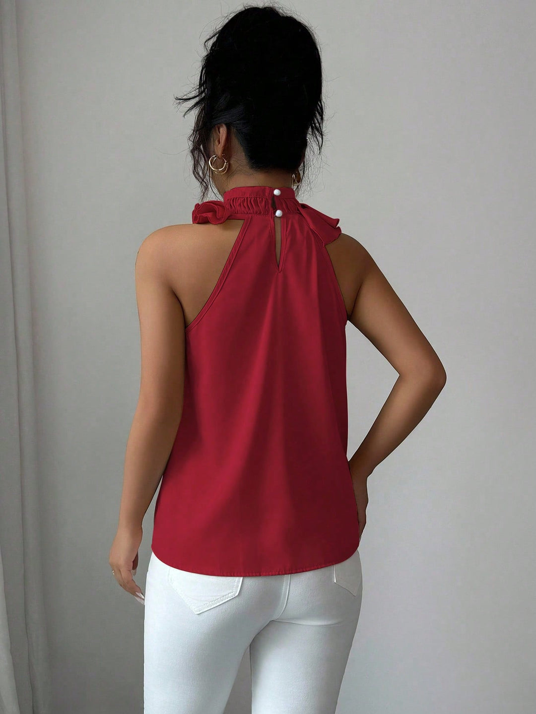 Bluza fără mâneci SHEIN, vișiniu