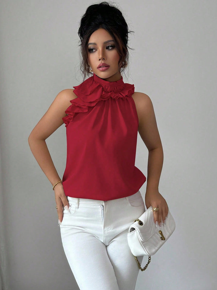 Bluza fără mâneci SHEIN, vișiniu