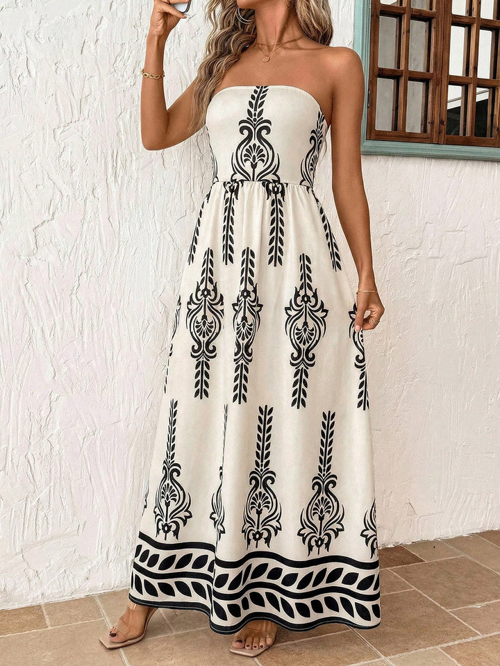 Rochie maxi SHEIN, bej