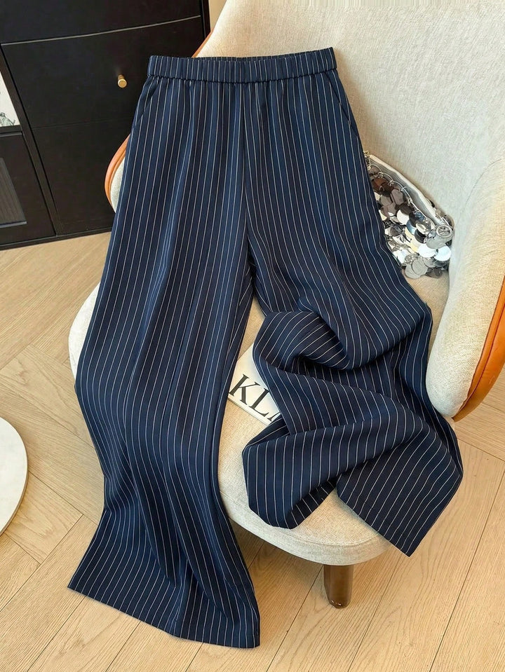 Pantalon de costum SHEIN, albastru