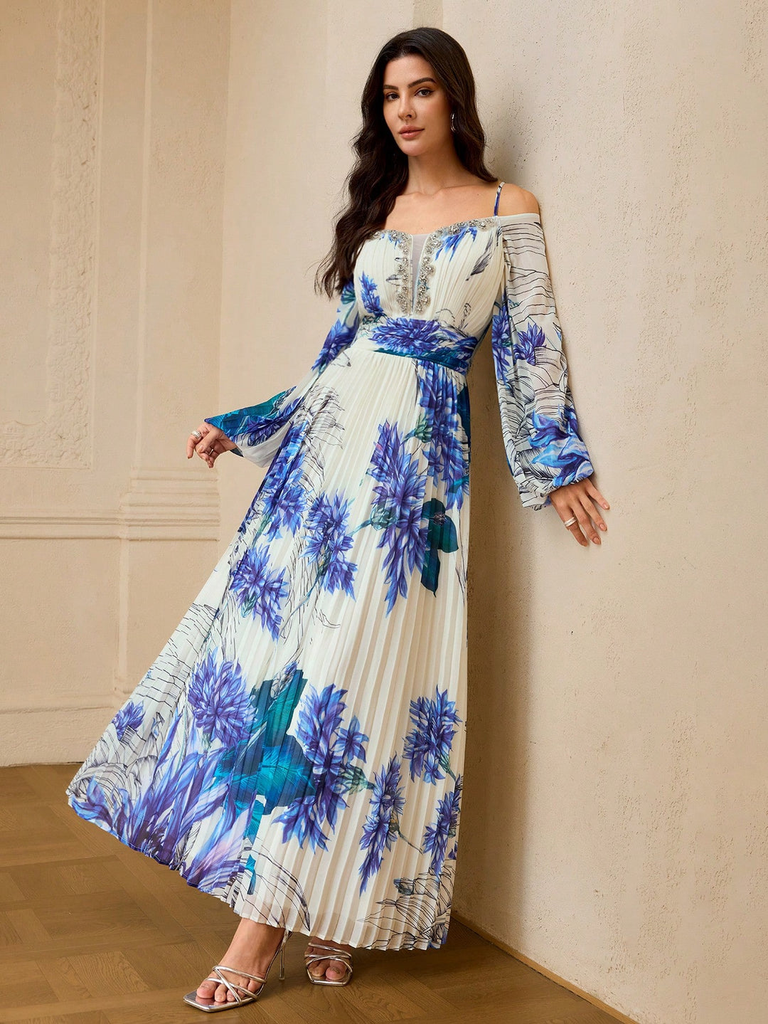 Rochie maxi SHEIN, albastru