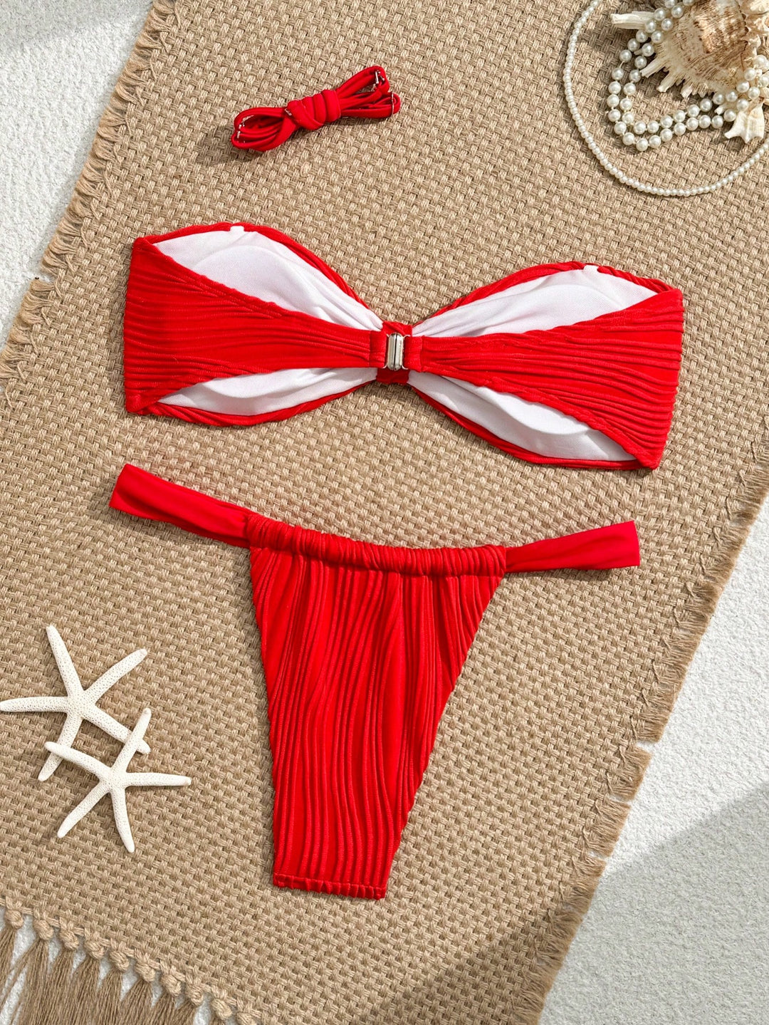 Set bikini SHEIN, roșu