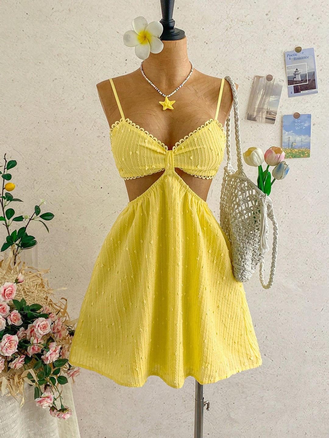 Rochie mini SHEIN, galben