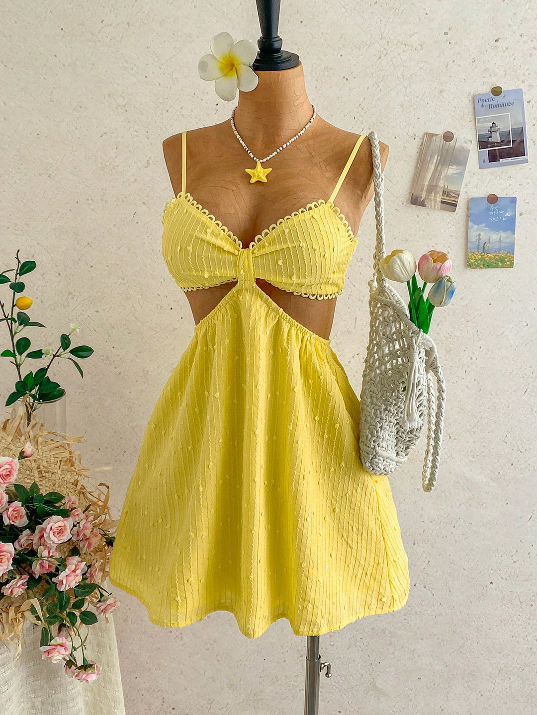 Rochie mini SHEIN, galben